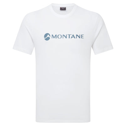 White Montane Men's Mono Logo T-Shirt Front and Back