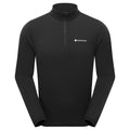 Black Montane Men's Malli Long Sleeve Zip Merino T-Shirt Front