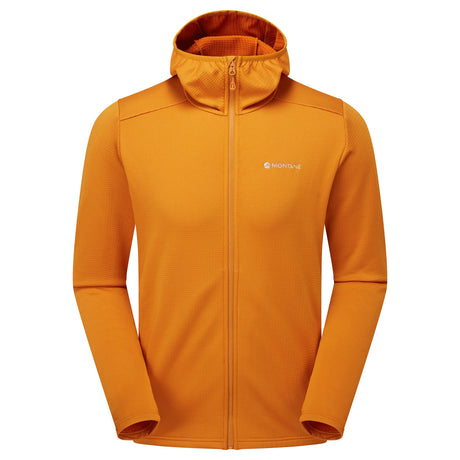 Amber Montane Men's Protium Hooded Fleece Jacket Front MPRHOAMB