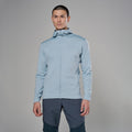 Frost Blue Montane Men's Protium Hooded Fleece Jacket Model Front MPRHOFRO