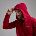 Acer Red Montane Men's Protium XT Hooded Fleece Jacket Model 3