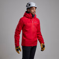 Adrenaline Red Montane Men's Phase XPD Waterproof Jacket Model Front