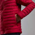 Acer Red Montane Men's Resolve Hooded Down Jacket Model 1