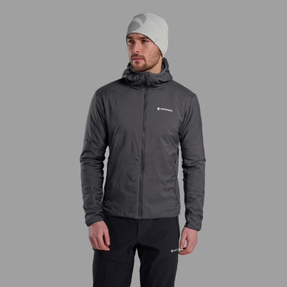 Midnight Grey Montane Men's Sirocco Hooded Insulated Jacket Front