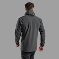 Midnight Grey Montane Men's Tenacity Nano Hooded Softshell Jacket Model Back