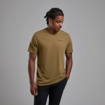 Olive Montane Men's Wear Repair T-Shirt Front and Back