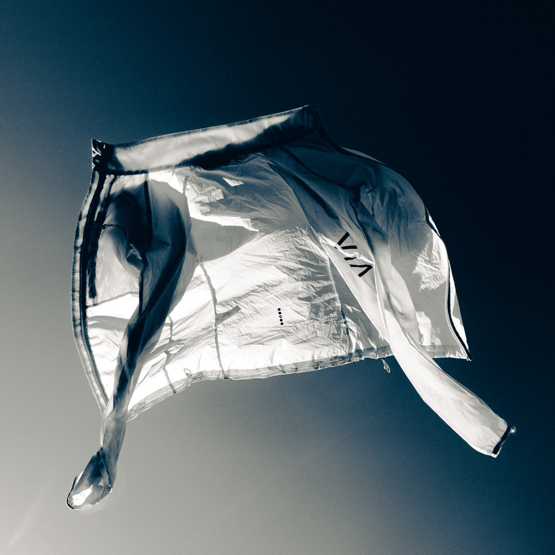 Montane Featherlite Jacket with 'VIA' logo against a grey background