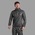 Charcoal Montane Unisex Minimus Nano Pull-On Waterproof Jacket Model Front